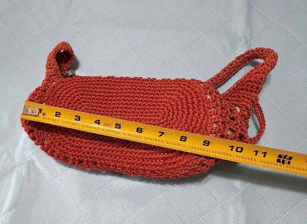 The Sak Crochet Hobo Zip Shoulder Bag, Burnt Orange